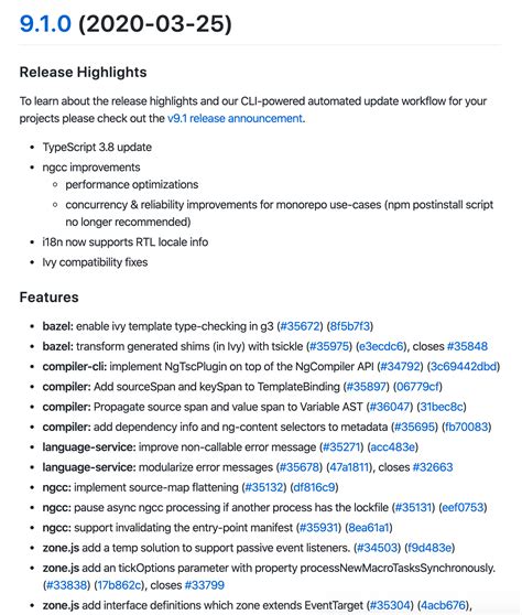 Changelog .